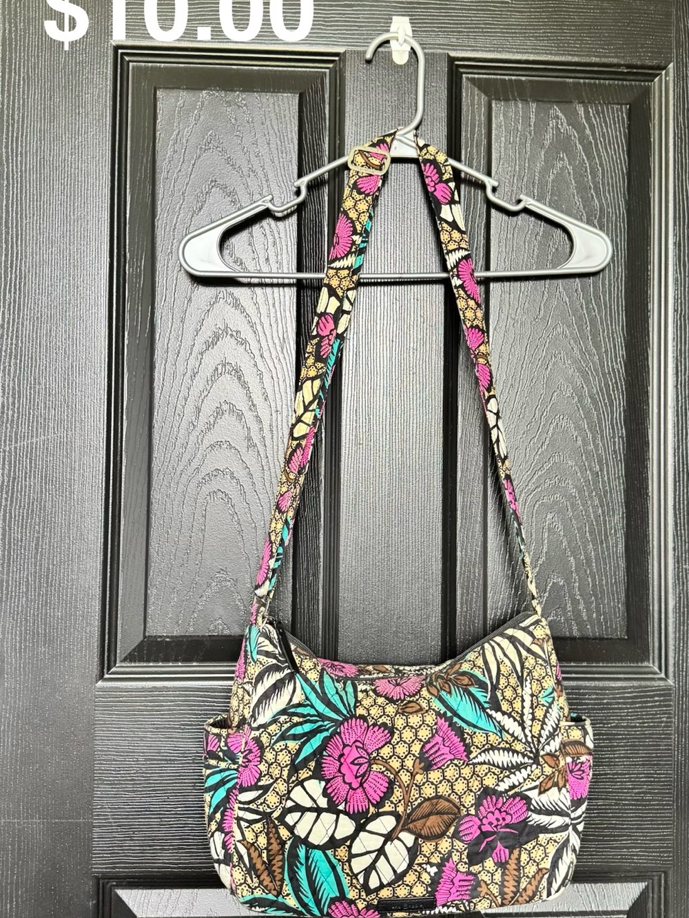 Vera Bradley Floral Quilted Shoulder Bag - Pink, Teal, Brown